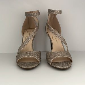 Jessica Simpson Gold Heels